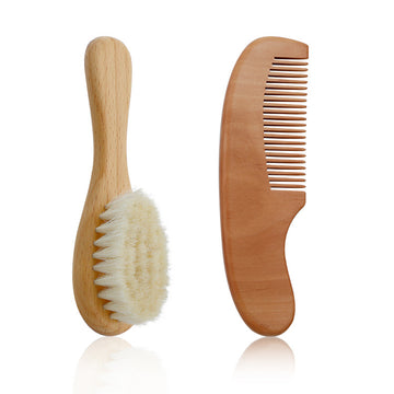 Baby Wood Brush And Comb Set